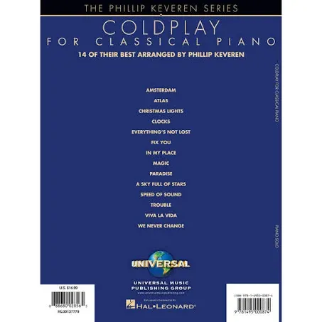 Hal Leonard Coldplay For Classical Piano