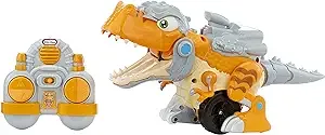 Little Tikes T-Rex Strike RC Remote Control Chompin' Dinosaur Toy Vehicle Car with Full 360 Degree Spins That Roars, Plays Music and SFX- Gifts for Kids, Toys for Boys & Girls Ages 4 5 6+ Years Old