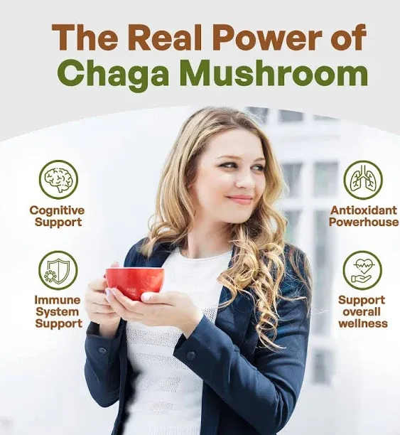 Chaga Mushroom Powder 4 oz. Pure Chaga Extract Chaga Powder Mushroom Supplement