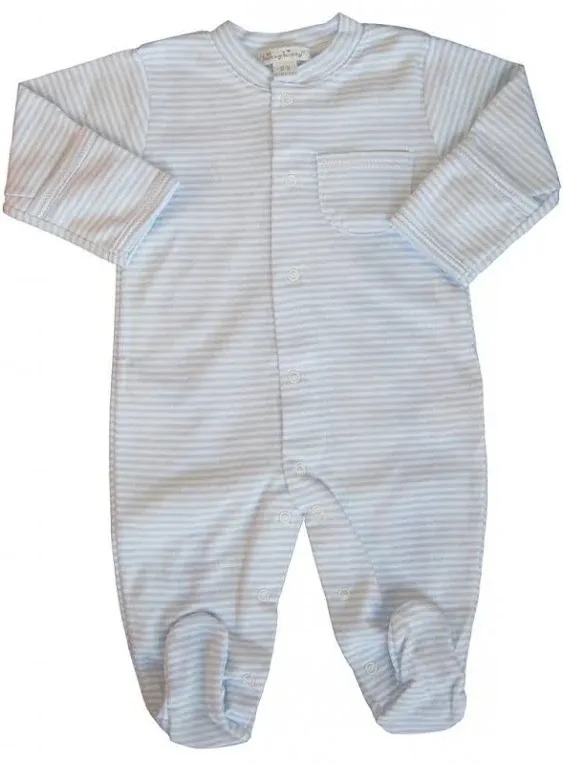 Kissy Kissy - Simple Stripes Footie - Blue 12-18MOS / Blue