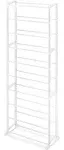 Whitmor 10-Tier 30 Pair Floor Shoe Rack - White - Plastic