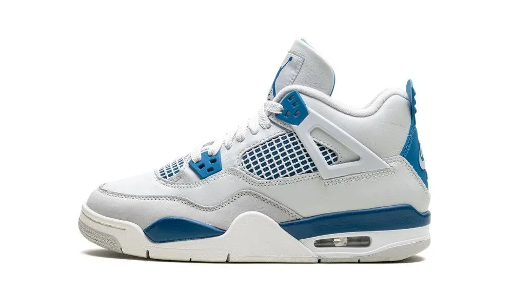 Air Jordan 4 Retro GS - Off White / Military Blue