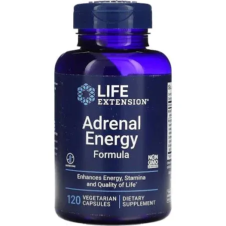 Life Extension Adrenal Energy Formula - 120 Cápsulas