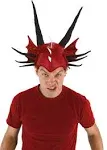 Soft Horned Dragon Costume Hat Accessory - Adjustable Hat with Fiberfill-Stuffed Horns