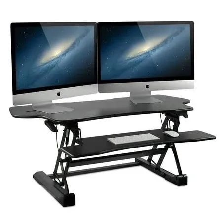 Mount-It! Extra Wide Height Adjustable Standing Desk Converter