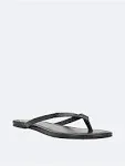 Calvin Klein Women's Crude Flat Thong Sandals - Black - Size 6.5M