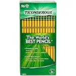 Ticonderoga Woodcase Pencil, HB #2, Yellow Barrel, 96ct.