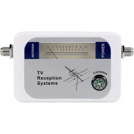 Tbkoly DVB-T Finder Digital Aerial Terrestrial TV Antenna Signal Strength Meter White