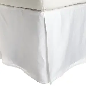 Luxor Treasures Executive 3000 Series Queen Sz  Microfiber Bed Skirt White 60x80