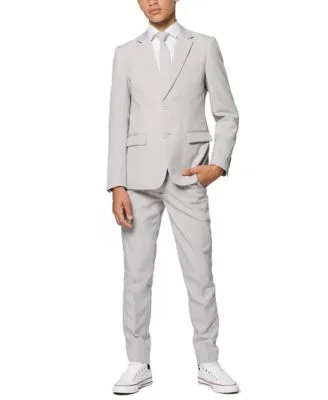 Big Boys Groovy Grey Slim Fit Solid Suit
      
          Big Boys Groovy Grey Slim Fit Solid Suit