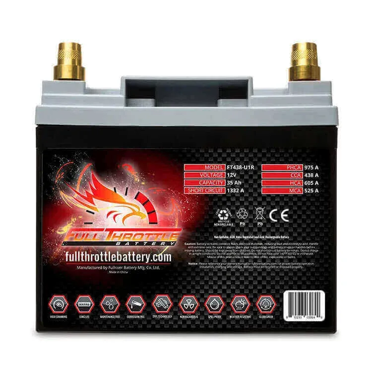 FullRiver Battery FT438-U1R High-Performan<wbr/>ce Full Throttle AGM Battery