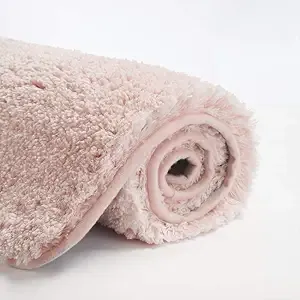 Suchtale Bath Rug for Bathroom Non Slip Bathroom Mat (20 x 32, Dusty Pink) Water