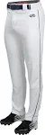 Rawlings Youth Launch Semi-Relaxed Piped Baseball Pants - White Navy