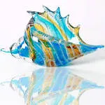 Hand Blown Glass Conch Figurines Ornament,Sea Animal Ornament for Home Conch 1