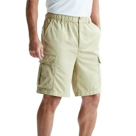 Kingsize Men's Big & Tall Knockarounds 8" Full-elastic Cargo Shorts