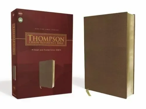 NKJV Thompson Chain-Referenc<wbr/>e Bible, Leathersoft, Brown, Red Letter - Zondervan