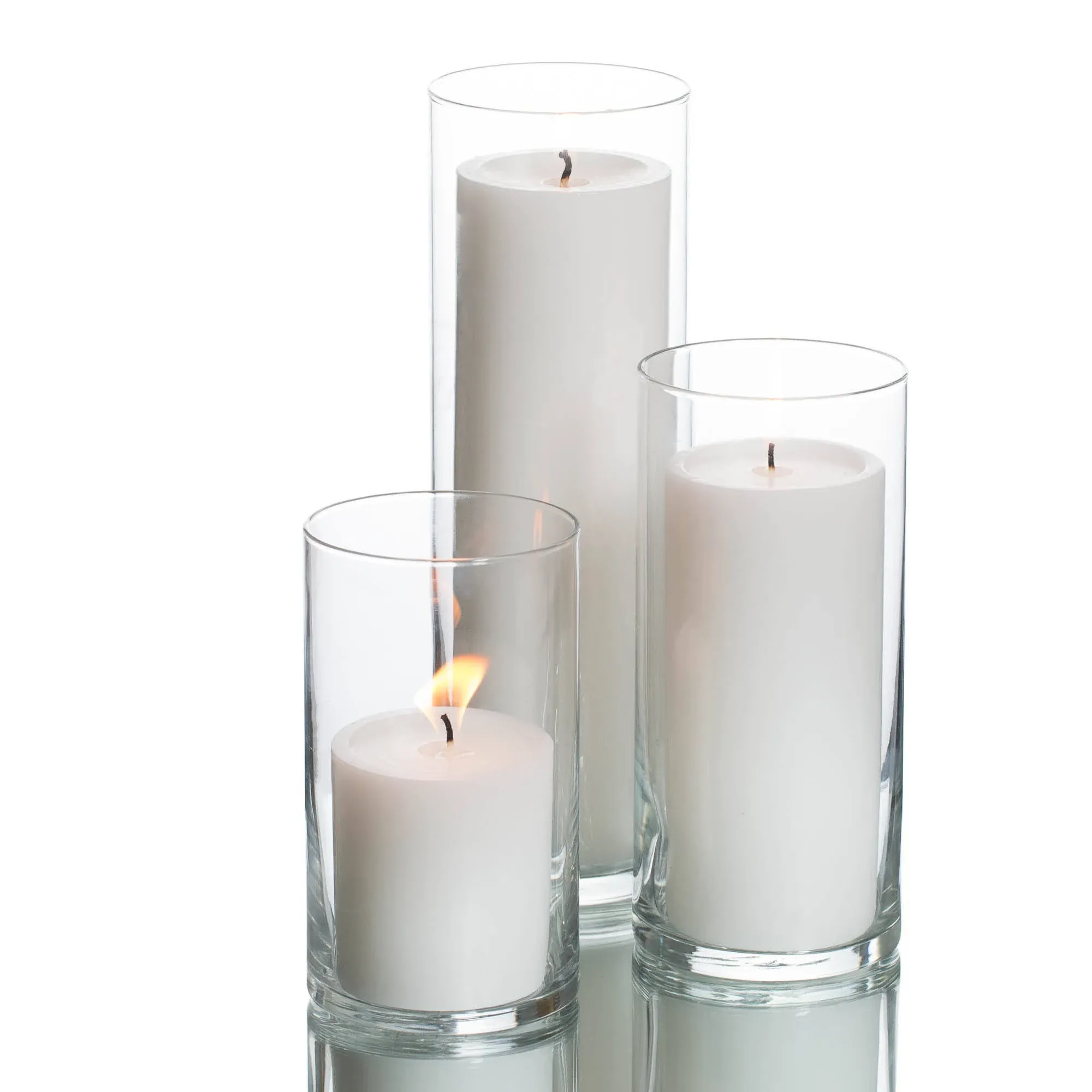 Richland Pillar Candles & Eastland Cylinder Holders Set of 36