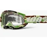 100% Strata 2 Goggle War Camo Clear Lens