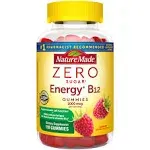 Nature Made Zero Sugar Energy Vitamin B12 Gummies 1000 mcg per Serving, B12 Vitamins, Energy Metabolism Support, 110 Sugar Free Gummies, 55 Day Supply