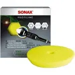 Sonax Yellow 6.5" Dual Action Medium Cut Polishing Pad, Fits 6 inch Backing Plate, Open Cell Foam Polishing Pad, Best Used as Second Step in Polishing Process