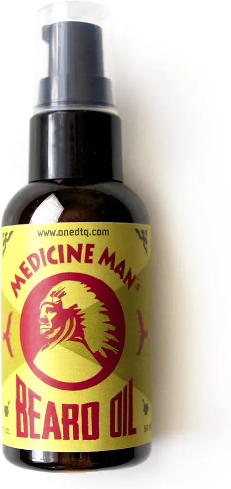 Medicine Man's Anti-itch Beard Oil 2 FL OZ - 100% Natural & Organic Leave-In Conditioner for Men