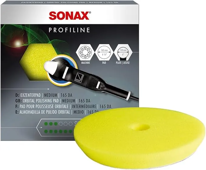 SONAX Yellow Dual Action Polishing Pad - 6.5 Inches