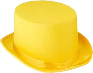 Satin Sleek Top Hat (yellow) Party Accessory (1 count)