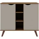 Hampton Buffet Stand in Off White and Maple Cream