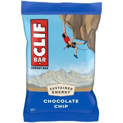 CLIF BAR, Chocolate Chip, Made with Organic Oats, 10g Protein, Non-GMO - Plant Based Energy Bars, 5 Count, 2.4 oz | CVS