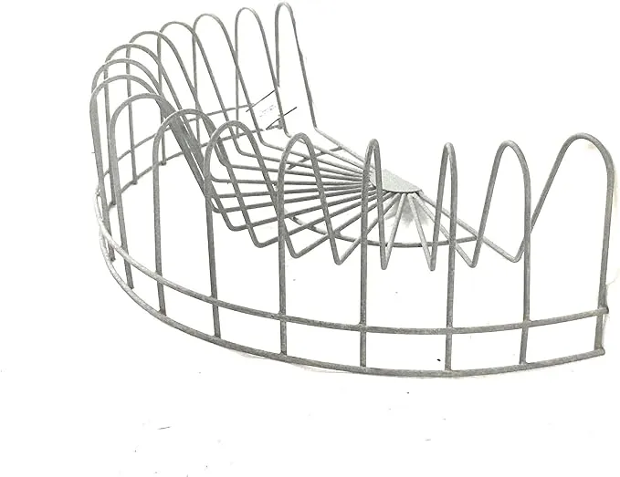 CTW Home Collection Vintage Style Rustic Wire Dish Rack, Plate Display, File Holder, Mail caddy, Card Holder,Gray,16" x 8" x 4.5"