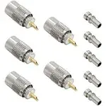 5PCS PL259 Connectors Teflon Material 50ohm for RG59 RG8 RG8 Coaxial Cable