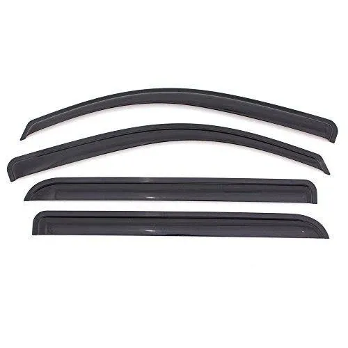 Ikon Motorsports Compatible with 03-08 Toyota Corolla Window Vent Visor Deflector Rain Guard 4Pc Set Outside Mount