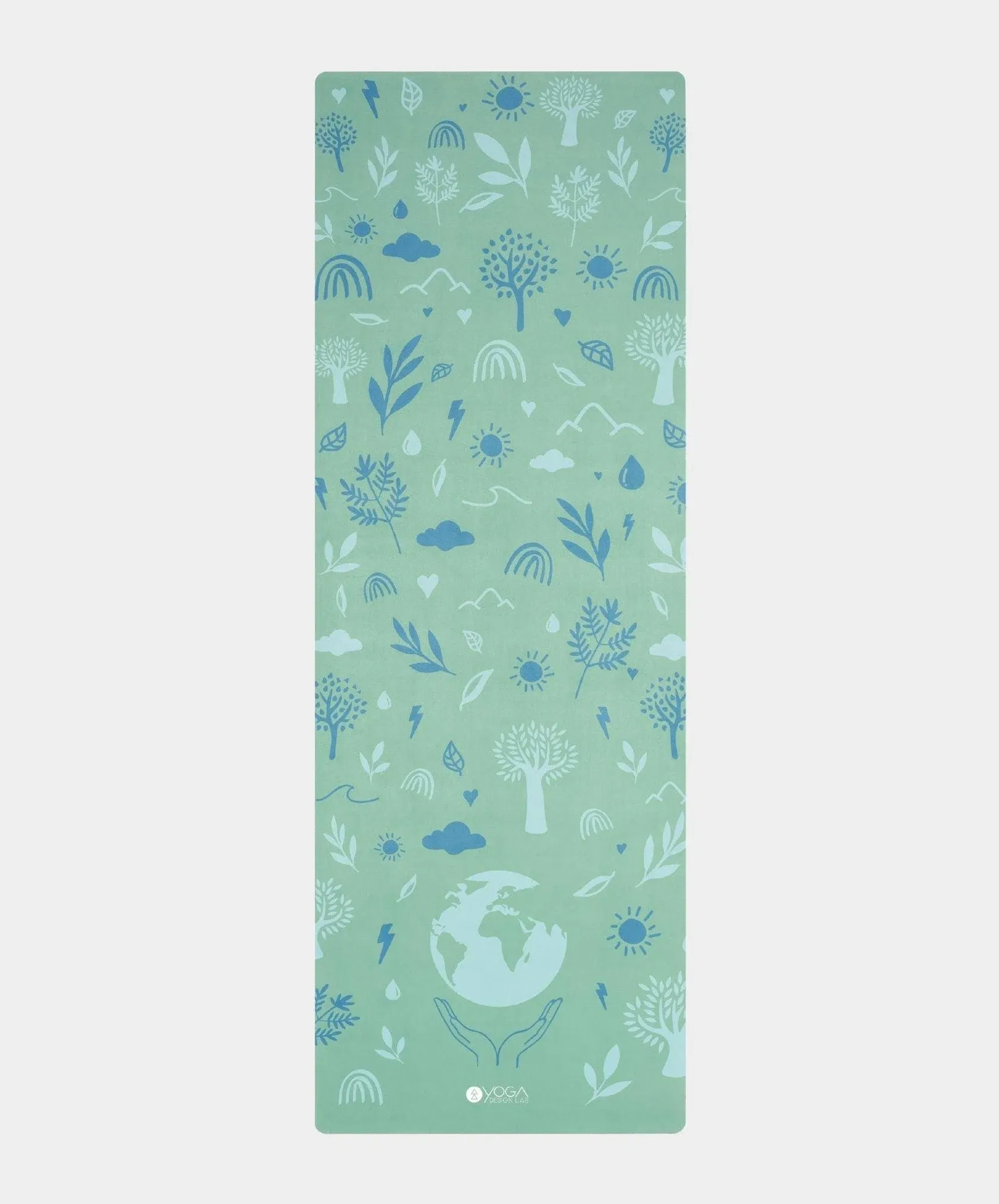 Yoga Design Lab Earth Yoga Mat - 2-in-1 (Mat + Towel) - Best For Hot Practices