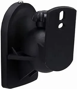 Monoprice Low Profile 7.5 Lb. Capacity Speaker Wall Mount Brackets (Pair) Black