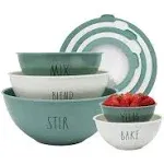 Rae Dunn Mixing Bowls with Lids - 10 Piece Plastic Nesting Bowls Set Includes 5 