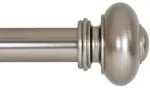 Ivilon Window Drapery Curtain Rod Know Design 1&#034; Rod 48-86&#034; Satin Nickel