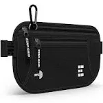 Zero Grid Money Belt for Secure Travel - Concealed Travel Pouch w/RFID Blocking - Secure Important Documents and Money - Durable, Water-Resistant Rip-Stop Nylon w/RFID Sleeves Set