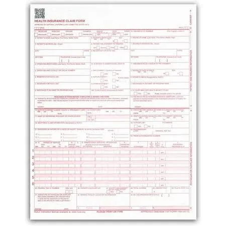 New CMS 1500 Claim Forms - Hcfa Version 02/12 500 per Ream