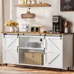 Yojfotoou Farmhouse Coffee Bar Cabinet