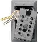 Kidde AccessPoint 001015 KeySafe Original Push Button Combination Permanent Key Lock Box, 5-Key, Titanium Gray