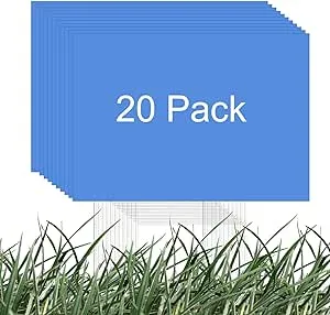 MECCANIXITY Blank Yard Signs, 16"x12" Corrugated Plastic Sheet, Blue Lawn Signs, Garage Sale Signs, Open House Signs, Real Estate Signs, Guidepost Sign, 20 Pack