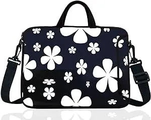 17-Inch to 17.3-Inch Neoprene Laptop Shoulder Messenger Bag Case Sleeve For 16 16.5 17 17.3" Inch Acer/Asus/Dell/Lenovo/HP/Macbook (Flower)