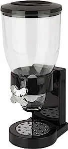 Honey-Can-Do Dry Food Dispenser, Single Control, Black/Chrome