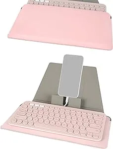 Geekria Keyboard Sleeve Case with Smartphone Stand for Logitech K380