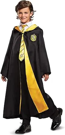 Harry Potter Robe, Official Hogwarts Wizarding World Costume Robes, Deluxe Kids Size Dress Up Accessory