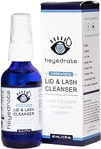 Heyedrate Lid and Lash Cleanser – 2oz Glass Bottle – Pure Hypochlorous Acid Spray for Soothing Dry Eye Irritation – Daily Eyelid & Lash Cleanser​