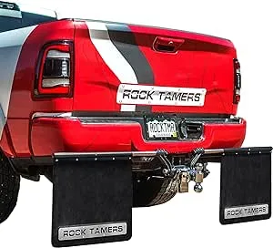 ROCK TAMERS 3" Hub Mudflap System - Matte Black/Stainless