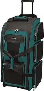 Traveler's Club Luggage 30"" Rolling Upright Duffle In Teal