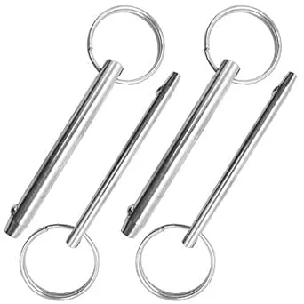 Afunta 4pcs Quick Release Pins Diameter 8mm and 6.3mm Total Length 76mm 316 Stainless Steel Bimini Tops Boat Accessories