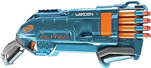 Nerf Elite 2.0 Warden DB-8 Blaster, 16 Official Nerf Darts, Blast 2 Darts at Once, Tactical Rail, Slam Fire